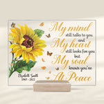 Custom Name Sunflower Memorial Gifts - Personalized Acrylic Plaque