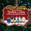 Family Never Apart Maybe In Distance But Never At Heart - Personalized Custom Benelux Shaped Wood Christmas Ornament - Gift For Siblings, Christmas Gift