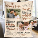 Custom Couple Photo Love Gifts - Personalized Blanket