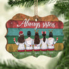 Always Sisters Together - Personalized Custom Benelux Shaped Wood Christmas Ornament - Gift For Bestie, Best Friend, Sister, Birthday Gift For Bestie And Friend, Christmas Gift