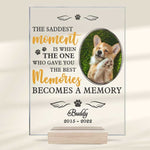 Custom Pet Photo Memorial Decor - Personalized Acrylic Plaque