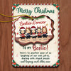 Merry Christmas, Another Year Of Us Being Bestie - Personalized Christmas Wooden Card With Pop Out Ornament - Gift For Bestie, Best Friend, Sister, Birthday Gift For Bestie And Friend, Christmas Gift