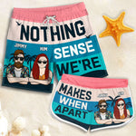 Custom Name Funny Couple Gifts - Personalized Couple Beach Shorts
