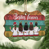 Besties Forever - Personalized Custom Benelux Shaped Wood Christmas Ornament - Gift For Bestie, Best Friend, Sister, Birthday Gift For Bestie And Friend, Christmas Gift