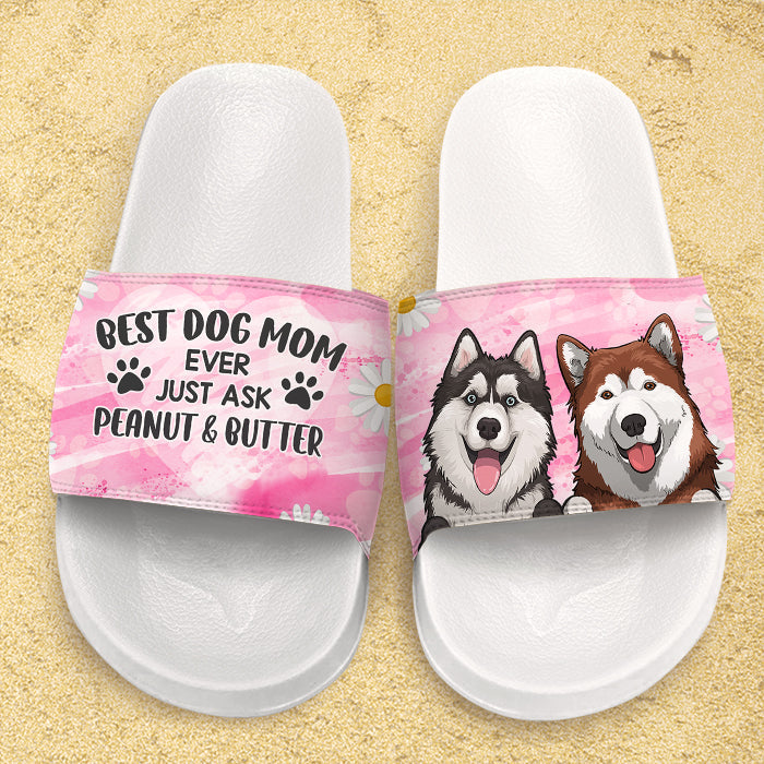 Custom Name Best Dog Dad Gifts - Personalized Slide Sandals
