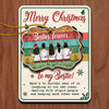 Merry Christmas Besties Forever - Personalized Christmas Wooden Card With Pop Out Ornament - Gift For Bestie, Best Friend, Sister, Birthday Gift For Bestie And Friend, Christmas Gift