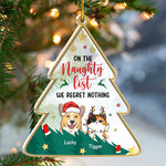 Custom Name Naughty List Christmas Gifts for Pet Lovers - Personalized Ornament
