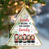 Friends Become Our Chosen Family - Bestie Personalized Custom Ornament - Acrylic Tree Shaped - Christmas Gift For Best Friends, BFF, Sisters