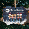 You Are The Reasons I Don‚t Punch People At Work - Personalized Custom Benelux Shaped Wood Christmas Ornament - Coworker, Office, Employee Appreciation, Farewell Gift, Work Friend, Colleagues Friendship