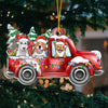 Loads Of Love Merry Woofmas - Personalized Custom Car Shaped Acrylic Christmas Ornament - Gift For Pet Lovers, Christmas Gift