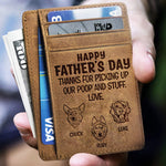 Custom Pet Portrait Father's Day Gifts for Dog Dads - Personalized Card Wallet