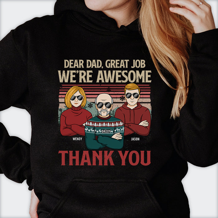 Custom Name Thank You Dad Family Gifts - Personalized Apparel