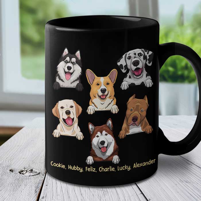 Custom Name Dog Dad Gifts for Dog Lovers - Personalized Mugs