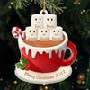 Hot Cocoa And Marshmallows - Personalized Custom Acrylic Shaped Christmas Ornament - Gift For Family, Christmas Gift