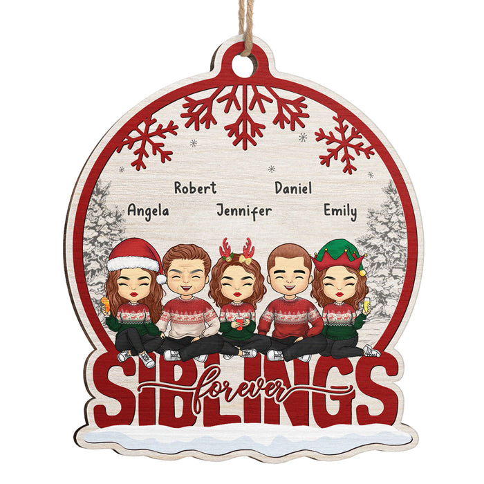 Custom Name Christmas Sibling Gifts - Personalized Ornament
