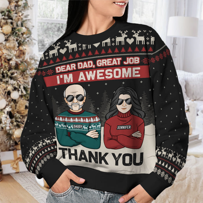 Custom Name Christmas Gifts for Dad - Personalized Sweatshirt