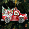 Loads Of Love Merry Woofmas - Personalized Custom Car Shaped Acrylic Christmas Ornament - Gift For Pet Lovers, Christmas Gift