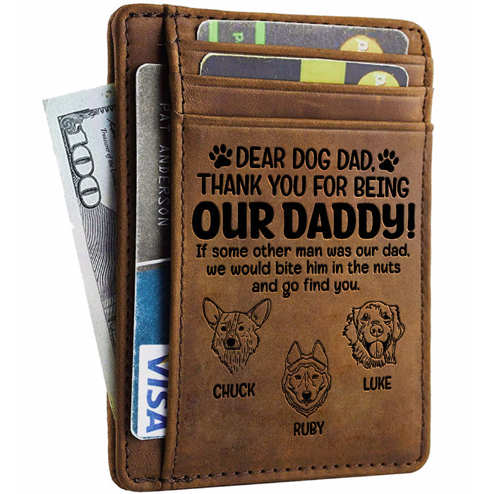 I'd Bite Him In The Nuts - Personalized Card Wallet - Gift For Dad, Gift For Father's Day
