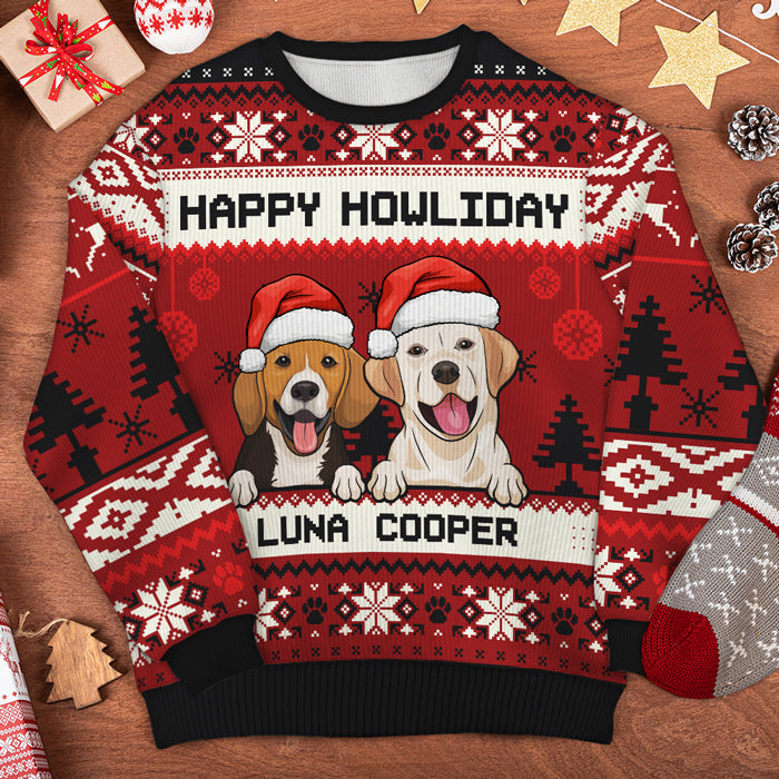 Custom Name Christmas Dog Gifts for Dog Lovers - Personalized Sweatshirt
