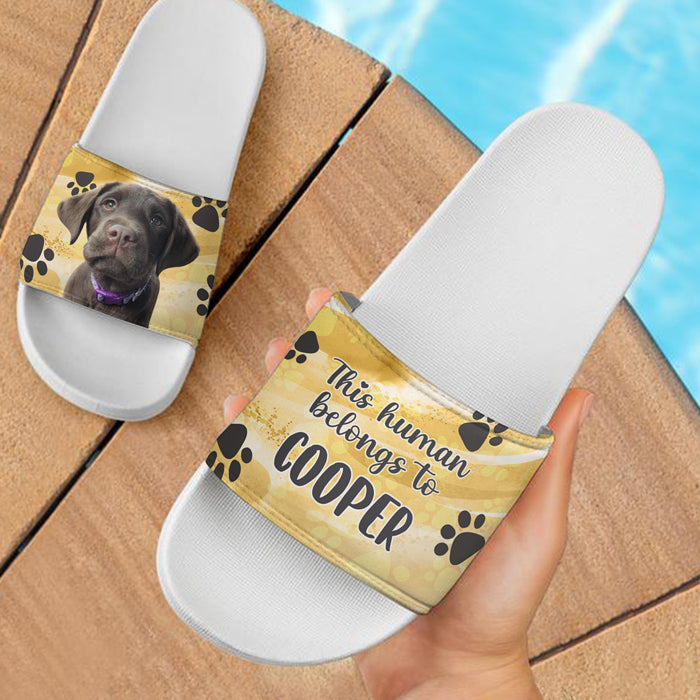 Custom Pet Photo Dog Lover Gifts - Personalized Slide Sandals
