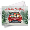 Merry Christmas Warmest Wishes From Family - Dog & Cat Personalized Custom Postcard, Greeting Cards - Christmas Gift For Pet Owners, Pet Lovers