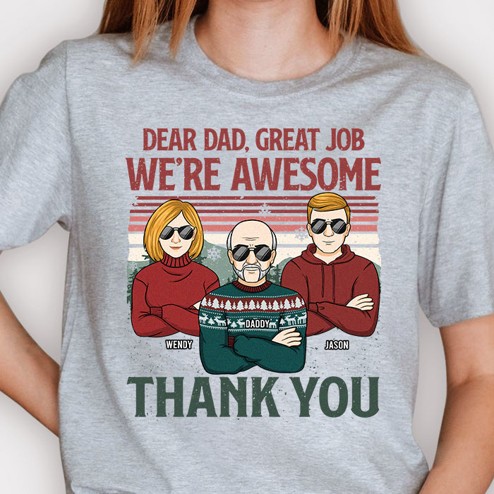 Custom Name Thank You Dad Family Gifts - Personalized Apparel