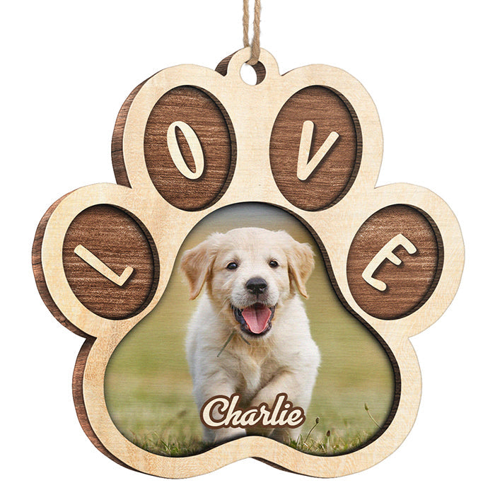 Custom Pet Photo Love Gifts for Dog Lovers - Personalized Ornament