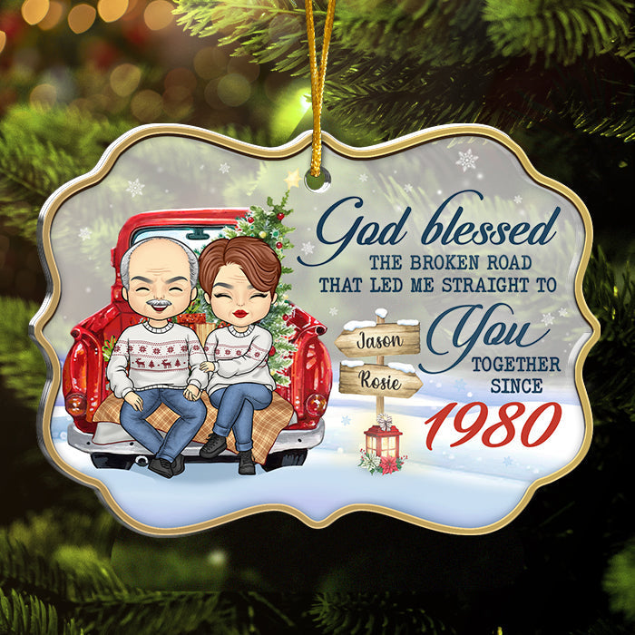 Custom Name Anniversary Gifts for Couples - Personalized Ornament