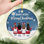 Custom Name Christmas Sister Gifts - Personalized Ornament