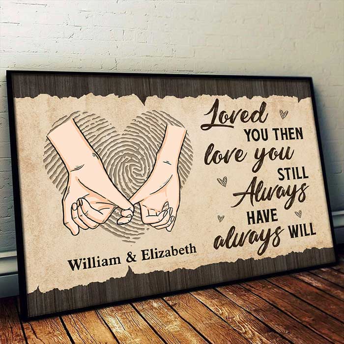 Custom Name Anniversary Couple Gifts - Personalized Poster