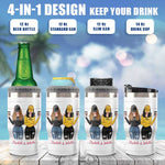 Custom Name Best Friend Sister Gifts - Personalized Can Cooler