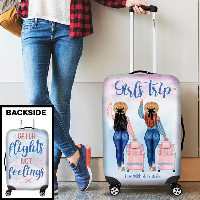 Custom Name Girls Trip Gifts for Women - Personalized Luggage Cover