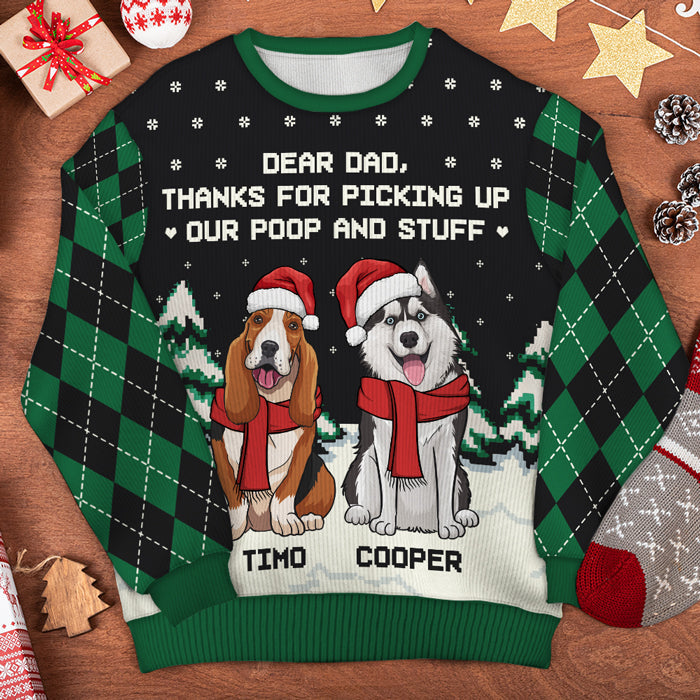 Custom Name Funny Christmas Gifts for Dog Dads - Personalized Sweatshirt