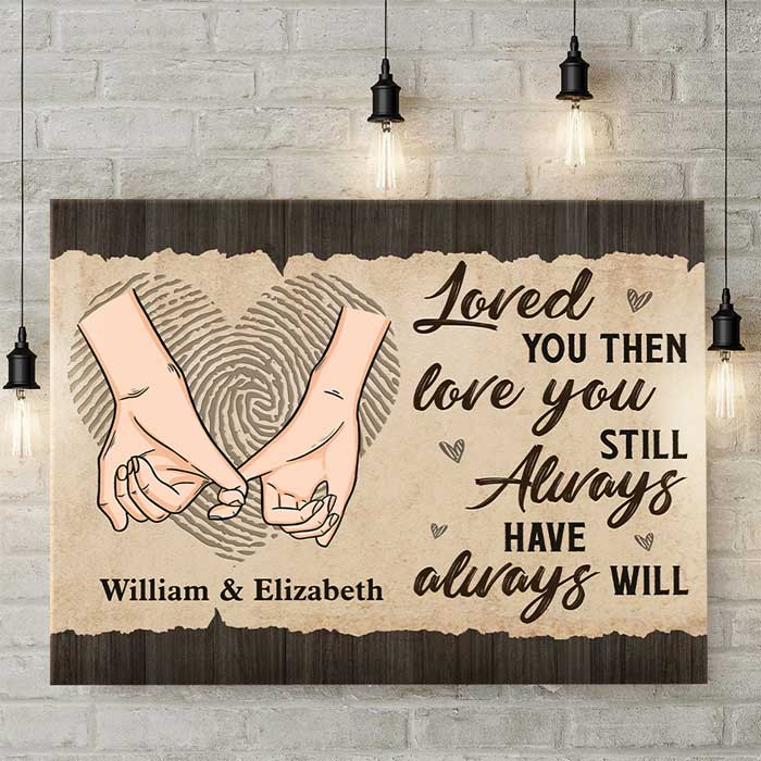 Custom Name Forever Love Couple Gifts - Personalized Canvas