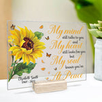 Custom Name Sunflower Memorial Gifts - Personalized Acrylic Plaque