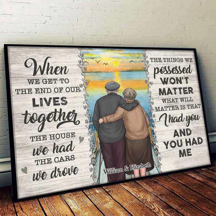 Custom Name Romantic Couple Keepsake Decor - Personalized Poster