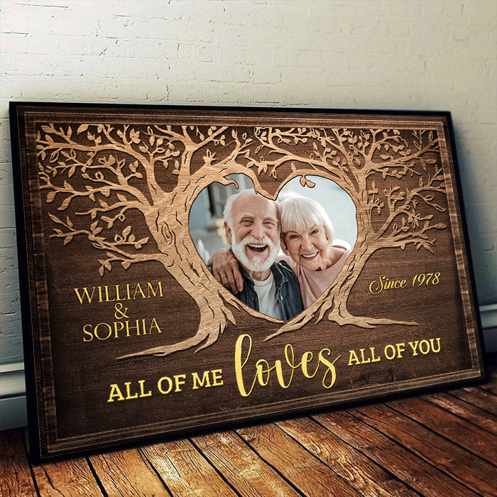 All Of Me Loves All Of You - Personalized Horizontal Poster - Upload Image, Gift For Couples, Husband Wife