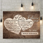 Custom Anniversary Love Quote Gifts for Couples - Personalized Canvas