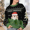 Meowy Christmas - Cat Personalized Custom Ugly Sweatshirt - Unisex Wool Jumper - Christmas Gift For Pet Owners, Pet Lovers