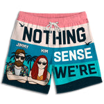 Custom Name Funny Couple Gifts - Personalized Couple Beach Shorts