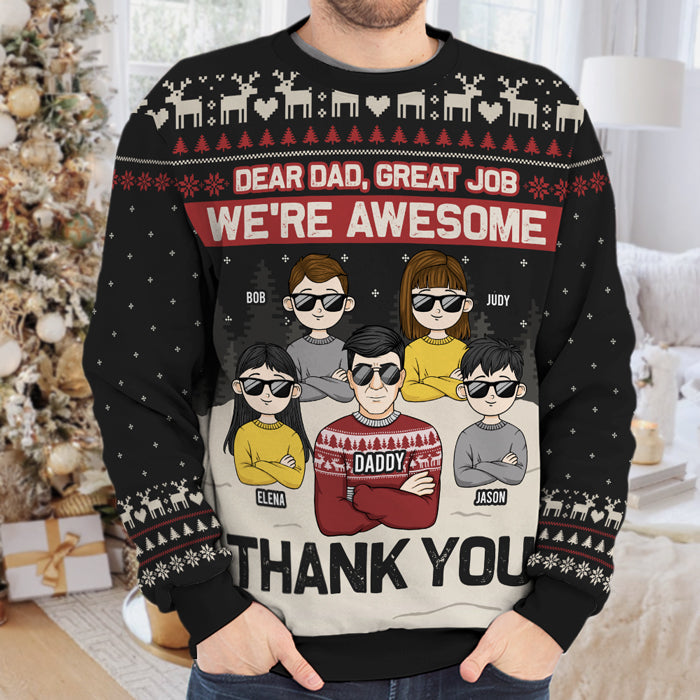 Custom Name Christmas Gifts for Dad - Personalized Sweatshirt