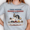 Awesome Grandpa & Grandma - Personalized Unisex T-shirt, Hoodie - Gift For Couples, Husband Wife
