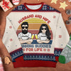 Husband And Wife Drinking Buddies For Life - Gift For Couples, Personalized Custom Unisex Ugly Christmas Sweatshirt, Wool Sweatshirt, All-Over-Print Sweatshirt