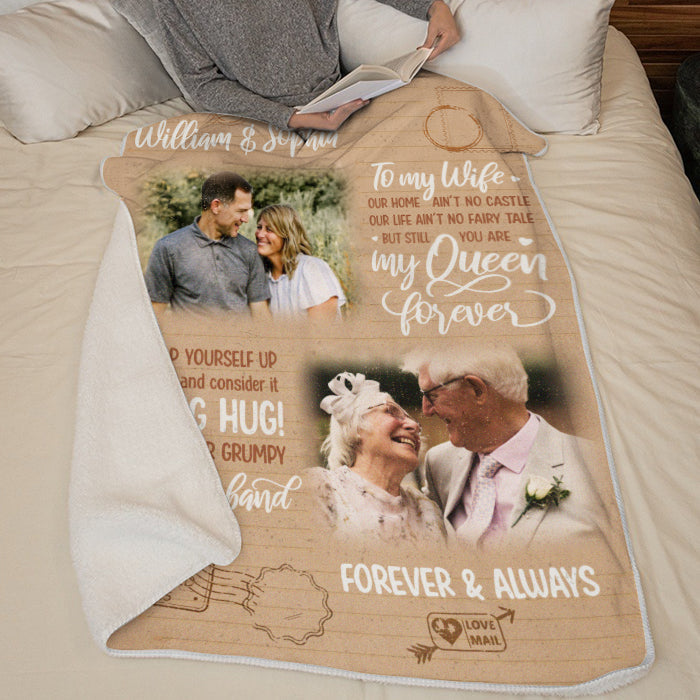 Custom Couple Photo Love Gifts - Personalized Blanket