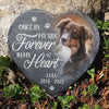 Custom Photo Heart Shaped Memorial Stone - Personalized Pet Memorial Sympathy Gifts For Dogs, Cats - Cherished Memories, Endless Love