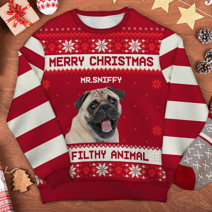 Funny Pug Christmas Gifts for Dog Lovers - Festive Sweatshirt