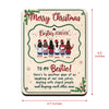 Here’s To Another Year Of Us Laughing At Our Own Jokes - Personalized Christmas Wooden Card With Pop Out Ornament - Gift For Bestie, Best Friend, Sister, Birthday Gift For Bestie And Friend, Christmas Gift