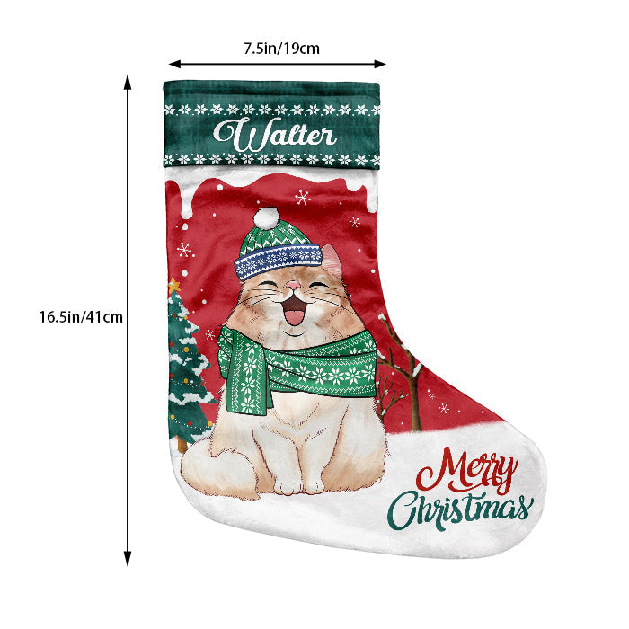 Santa Paws Is Coming To Town - Personalized Custom Christmas Stocking - Gift For Pet Lovers, Christmas Gift