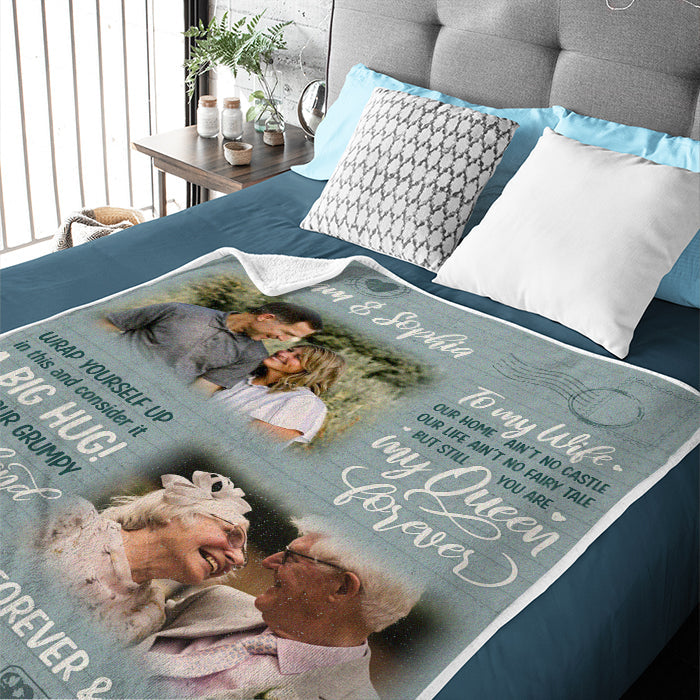 Custom Couple Photo Love Gifts - Personalized Blanket