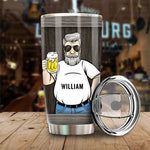 Custom Name Funny Dad Father Figure Gifts for Men - Personalized Tumbler